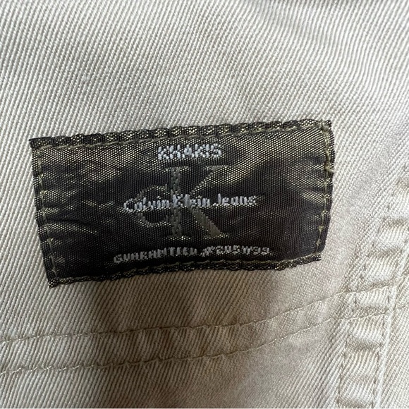 Vintage Calvin Klein Jeans Khaki Denim Button Up Vest size medium - Picture 4 of 8